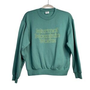 Marmot Mountain Works Boxy Crewneck Sweatshirt Green Women's M